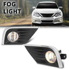 G-PLUS Front Bumper Fog Lights Lamps Assembly Left and Right Side W/Wiring Harness Compatible with Nissan Altima 4-Door 2016-2018 261558990A, 261508990A, 622579HS0B, 622569HS0B Black