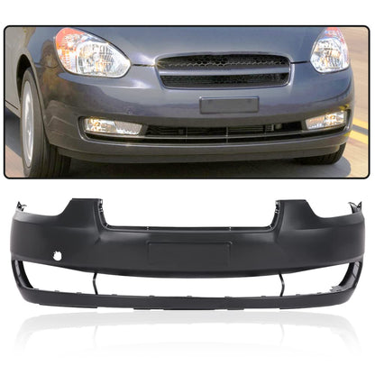G-PLUS Front Bumper Cover Compatible with Hyundai Accent Sedan/Hatchback 2006 2007 2008 2009 2010 2011, Not Fit 2006 Hatchback, HY1000163 865111E000 865111E001, Primed Black