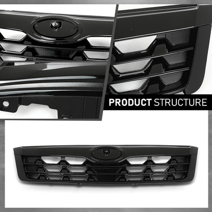 G-PLUS Front Bumper Upper Grill Grille Compatible with Subaru Forester 2009-2013 91121SC040, 91122SC050