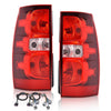 G-PLUS Tail Lights Assembly w/Harness Compatible with Chevy Suburban 1500 2007-2014, Fit Chevy Suburban 2500 LTZ 2007 Left & Right Side Rear Brake Lamps, GM2800196, GM2801196, Red Lens