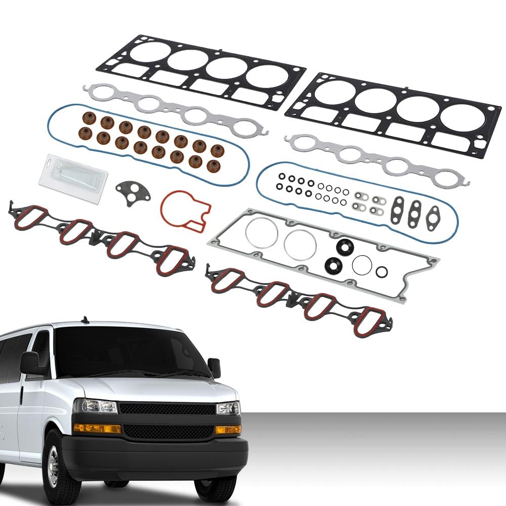 G-PLUS Head Gasket Set Compatible with Cadillac Escalade 6.0L 2002-2003/Fits Chevy Express 2500 3500 6.0L 2003/Fits Chevy Silverado GMC Sierra Yukon 1500HD 2500HD 6.0L 2001-2003 HS26192PT