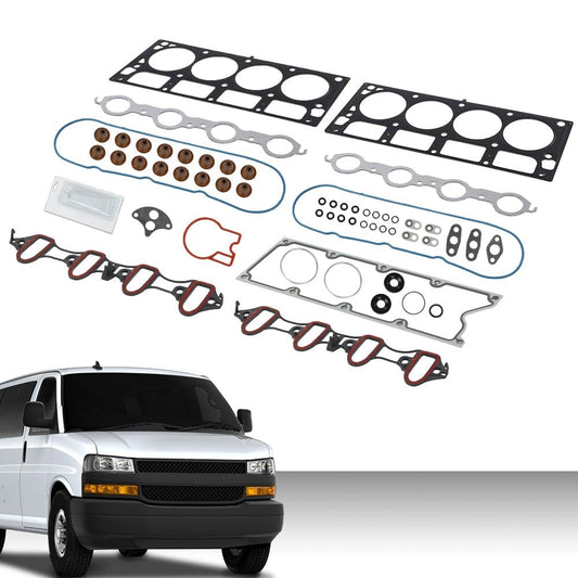 G-PLUS Head Gasket Set Compatible with Cadillac Escalade 6.0L 2002-2003/Fits Chevy Express 2500 3500 6.0L 2003/Fits Chevy Silverado GMC Sierra Yukon 1500HD 2500HD 6.0L 2001-2003 HS26192PT