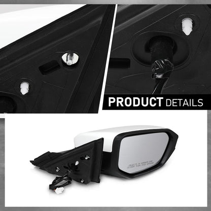 G-PLUS Power Mirror w/ 3-Pin Right Passenger Side Compatible with Honda Civic DX 2016-2020/Fit Honda Civic LX 2015-2021 Manual Folding 76208TBAA03ZA-PFM 76208TBAC03ZA-PFM White