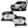 G-PLUS Fog Lights w/Bulbs Driver and Passenger Side Pair Clear Fit Toyota Tundra (submodel: Base, Limited, SR5) 2000 2001 2002 2003 2004 2005 2006 812100C010 812200C010 TO2593102 TO2592102