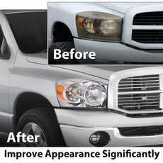 G-PLUS Headlights w/Bulbs for Dodge Ram 1500 2006-2008 Ram 2500 3500 2006-2009 Right Side Side View