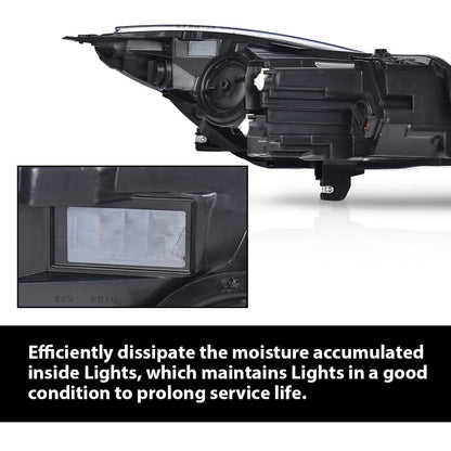 G-PLUS Halogen Headlight Left Side w/Bulbs Compatible with Buick Regal 2014 2015 2016 2017 Clear Lens Chrome Housing GM2502413, 13409902 Bumper Headlamps,faros delanteros