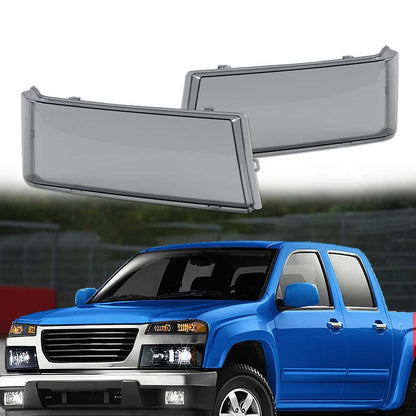 G-PLUS Headlights Assembly Bumper Lights Cover Smoke Compatible with 2004-2012 Chevy Colorado/GMC Canyon.2006 Isuzu i-280/i-350.2007-2008 Isuzu i-290/ i-370 19328954,19328955