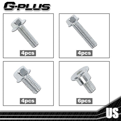 G-PLUS Body Bolt Kit plastic fender Compatible with Yamaha YZF 250 450 YZ250F 450FYZ250F YZ450F