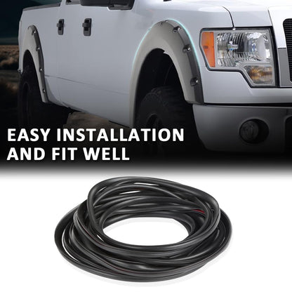 G-PLUS Fender Flare Rubber Seal 18 Feet(5.4864m) Edge Trim, Fender Flare Gasket Universal Fit for Car and Truck Wheel Wells