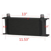 G-PLUS Oil Cooler Kit for Universal AN10 Oil Filter Relocation Silver Front View