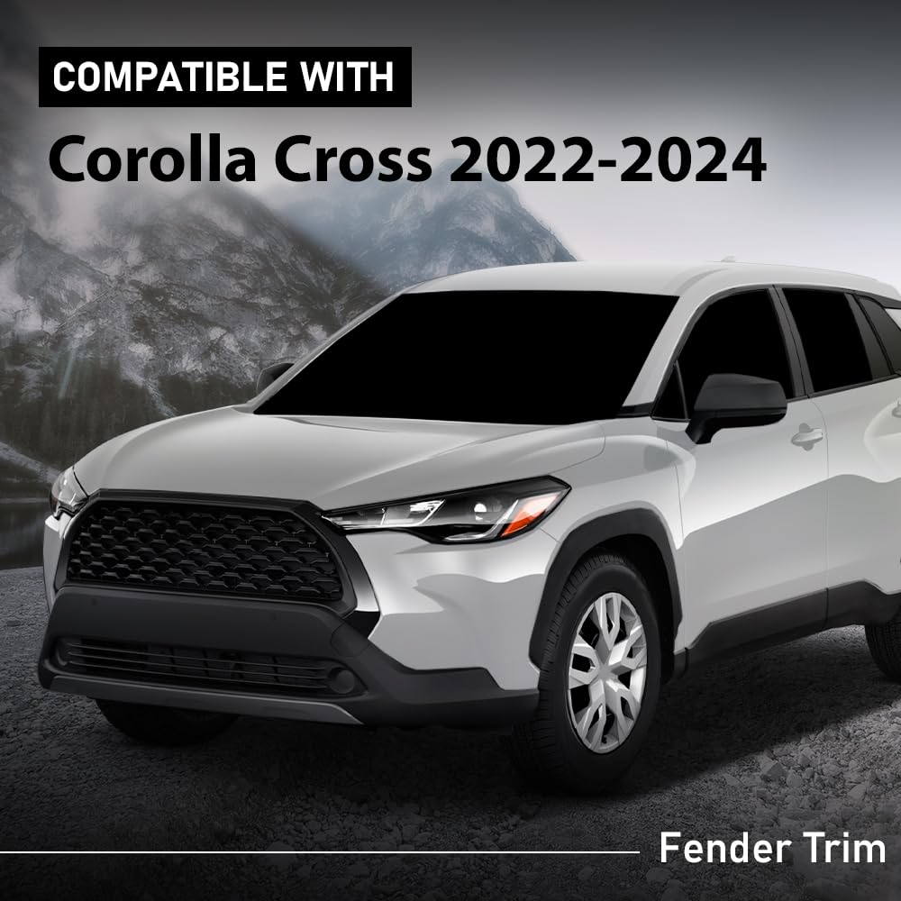 G-PLUS Front Left+Right Fender Flare Pair Compatible with Toyota Corolla Cross (submodel: L, LE, XLE) 2022-2023 756010A040