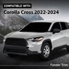 G-PLUS Front Fender Flares Compatible with Toyota Corolla Cross (Submodel: L, LE, XLE) 2022 2023 Left & Right Wheel Opening Molding 756010A040