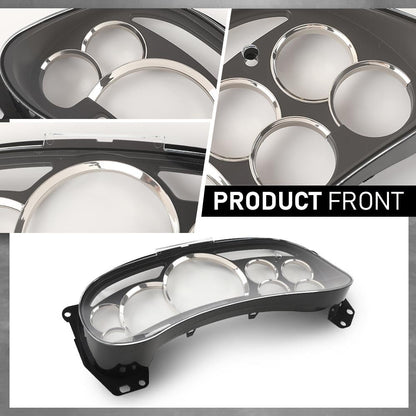 G-PLUS Gauge Cluster Lens Cover Chrome Rings Compatible with Chevy Silverado Avalanche Tahoe GMC Sierra Yukon Suburban 2003-2006