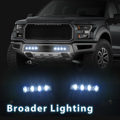G-PLUS 2pcs 6 Inch LED Work Light Bar with Bracket LED Pods Fog Light Compatible with Pickup Wagon UTB Cab ATV SUV Truck Boat Bus/Sport Utility 4WD 4X4 Mining Marine Car Excavator