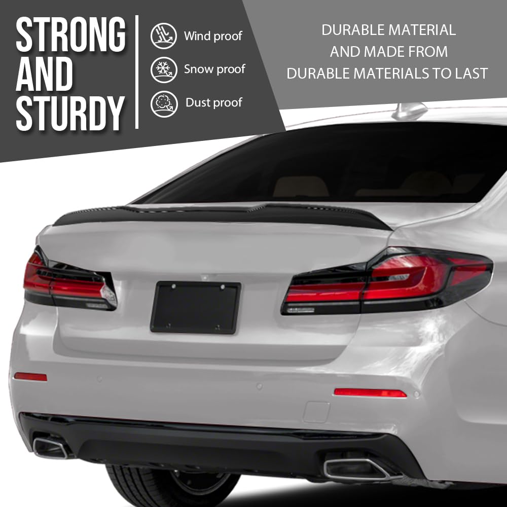 G-PLUS Rear Trunk Spoiler Wing Compatible with BMW G30 5 Series 4 Door Sedan 2017 2018 2019 2020 2021 2022 2023, Compatible with BMW F90 M5 2018 2019 2020 2021 2022 2023 Gloss Black