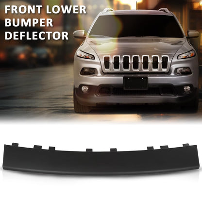 G-PLUS Front Lower Bumper Deflector Compatible with Jeep Cherokee 2016-2018 Black CH1044133, 191275369357