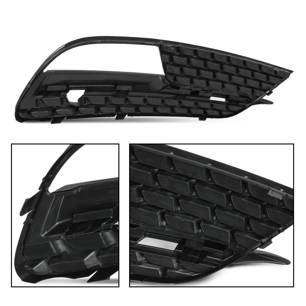 G-PLUS Front Bumper Lower Fog Light Grille Cover Grill Panel Pair Compatible with Audi A5 2012-2016/Fits Audi A5 Quattro 2012-2016/ Not fit for S5/ RS5/ A5 S-Line