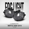 G-PLUS Pair Fog Lamp Light with Bulb Compatible with VW Beetle 2006-2010 1C0941699E, 1C0941700E Black