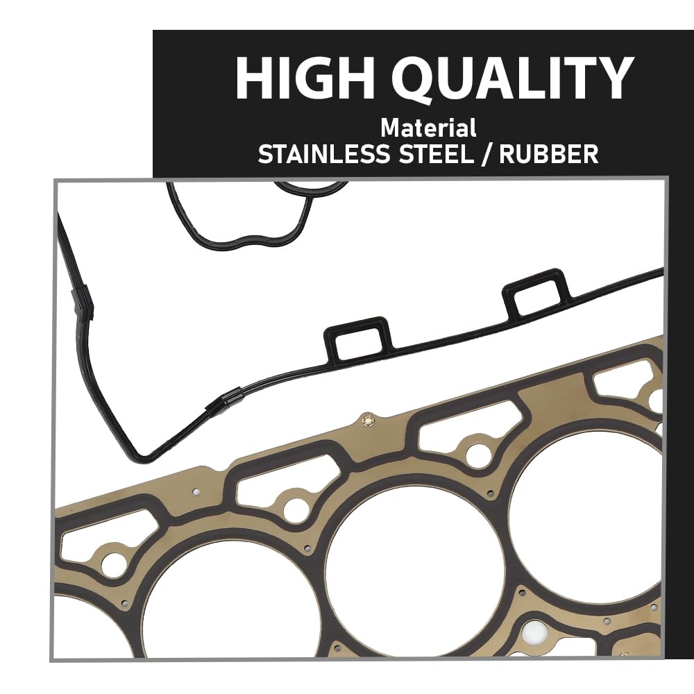 G-PLUS Head Gasket Set Compatible with Buick Allure Lacrosse Regal Verano 2.4L 2010-2017,Fit Chevy Captiva Sport Equinox Impala Malibu Orlando Terrain 2.4L 2010-2017 HS26517PT, HS54874