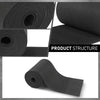 G-PLUS Black Boat Trailer Bunk Carpet, Outdoor Ribbed Marine Bunk Carpet Fit for Boat Trailer Runners 18" x 50ft