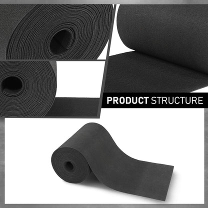 G-PLUS Black Boat Trailer Bunk Carpet, Outdoor Ribbed Marine Bunk Carpet Fit for Boat Trailer Runners 18" x 50ft