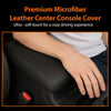 G-PLUS Upgraded Center Console Cover, Compatible with Dodge Charger 2011-2023 Armrest Cover Console Lid Protector Cushion Pad (Black Microfiber Leather Skin)