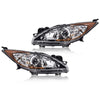 G-PLUS Headlights Assembly Compatible with Mazda 3 & 3 Sport 2013 2012 2011 2010, Headlamps Left Driver & Right Passenger Clear Lens Chrome Housing Amber Reflector,faros delanteros