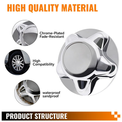 G-PLUS Chrome Wheel Hub Center Caps Cover Replacement with 7" Cap Compatible with 1997-2003 Ford F150/Fit 1997-2003 Ford Expedition 4pcs