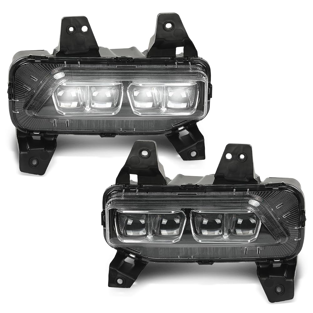 G-PLUS LED DRL Front Fog Lights Kit Driving Running Lamp Compatible with Kia Telluride 2020-2022 Without Wiring Harness