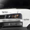 G-PLUS Headlight Headlamp w/Bulbs Fit Chevy Express/GMC Savana 1500 2003-2014,2500 3500 2003-2023,Clear Lens Black Housing Left Driver Side Bumper Headlamps,faros delanteros Assembly