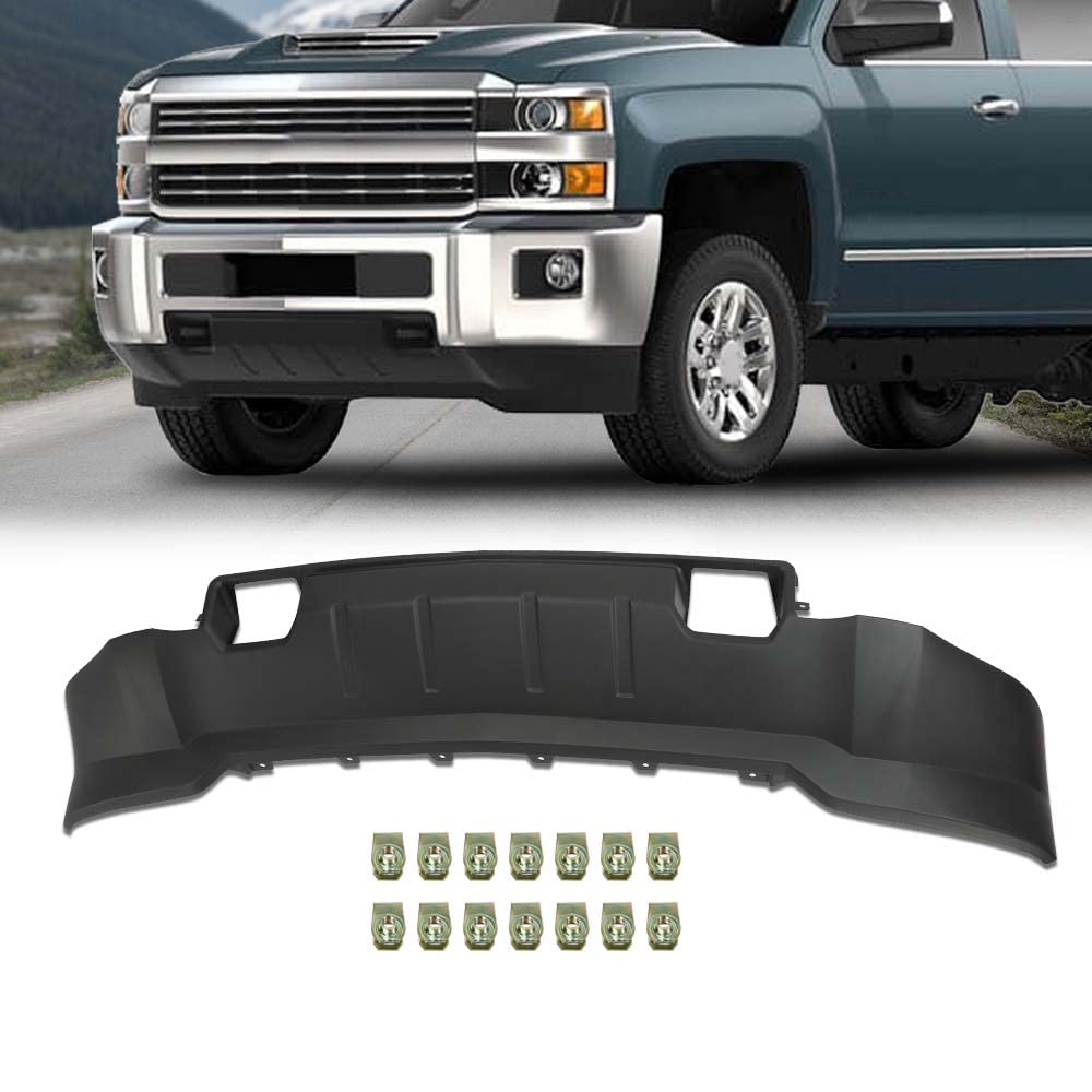 G-PLUS Air Dam Deflector Valance Compatible with Chevy Silverado 2500 HD/3500 HD 2015-2019 (Submodel: High Country, LT, LTZ, WT) GM1092252 22978557 Black