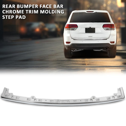 G-PLUS Rear Bumper Face Bar Chrome Trim Molding Step Pad Chrome Compatible with Jeep Grand Cherokee 2011-2021,Fit for Models With Type 1 Bumper Trim 6CG07SZ0AB CH1144100