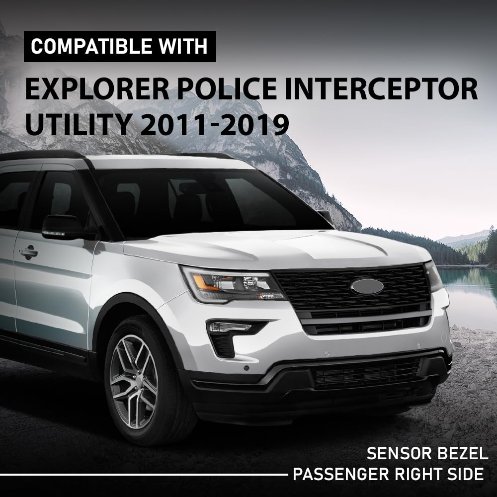 G-PLUS Right Auto Park Sensor Bezel Holder, Compatible with Ford Explorer Police Interceptor Utility 2011-2019, BB5Z-15C872-ABPTM, BB5Z15C872ABPTM