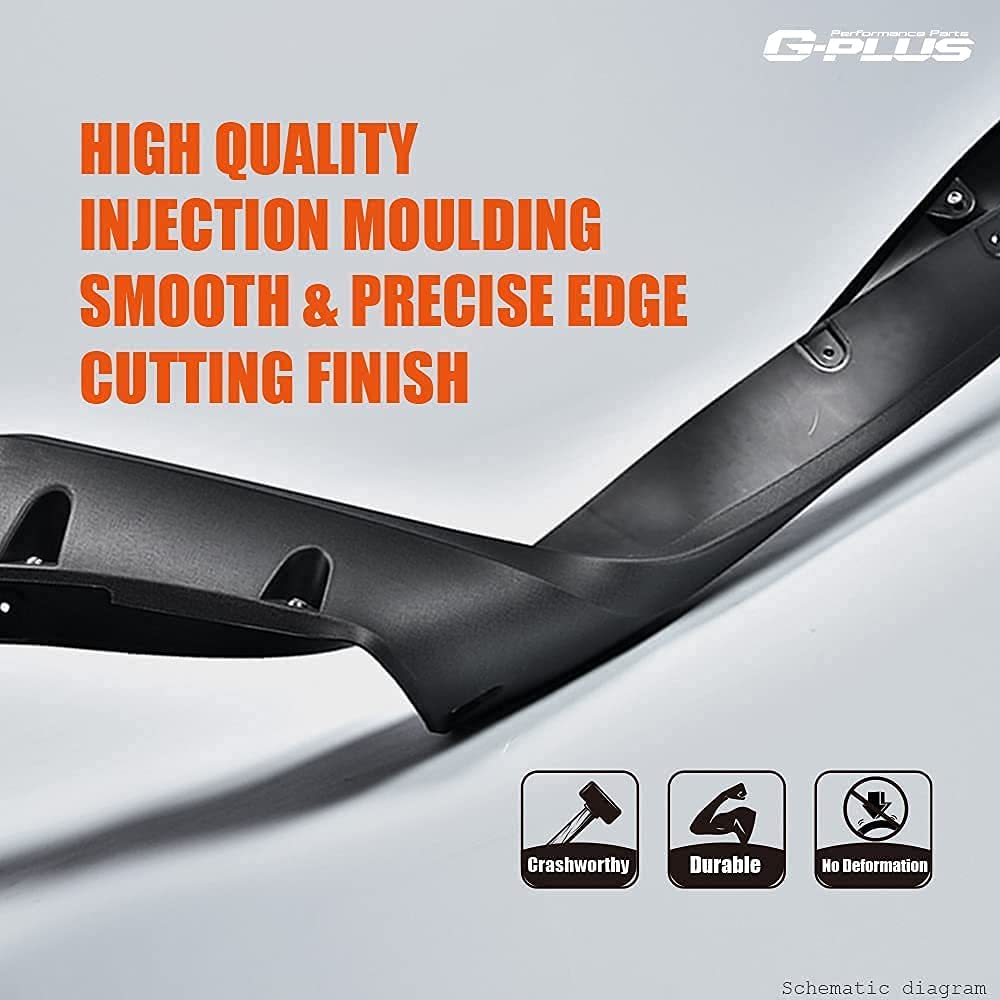 G-PLUS Fender Flares, Compatible with 2014-2018 Chevy Silverado 2500HD/3500HD, (Fit Fleetside with 69.3" Short Bed Crew Cab Models), Textured Black Pocket Rivet Bolt Style Wheel Cover 4pcs