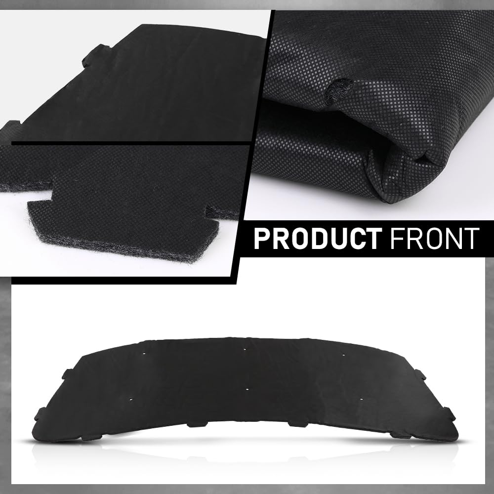 G-PLUS Hood Insulation Pad with Clips Black Compatible with 2002-2012 Land Rover Range Rover