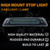 G-PLUS LED Third Brake Light, Compatible with Ford F150 2009 2010 2011 2012 2013 2014 High Mount Rear 3rd Cargo Tail Lamp Smoky Lens Chrome Housing