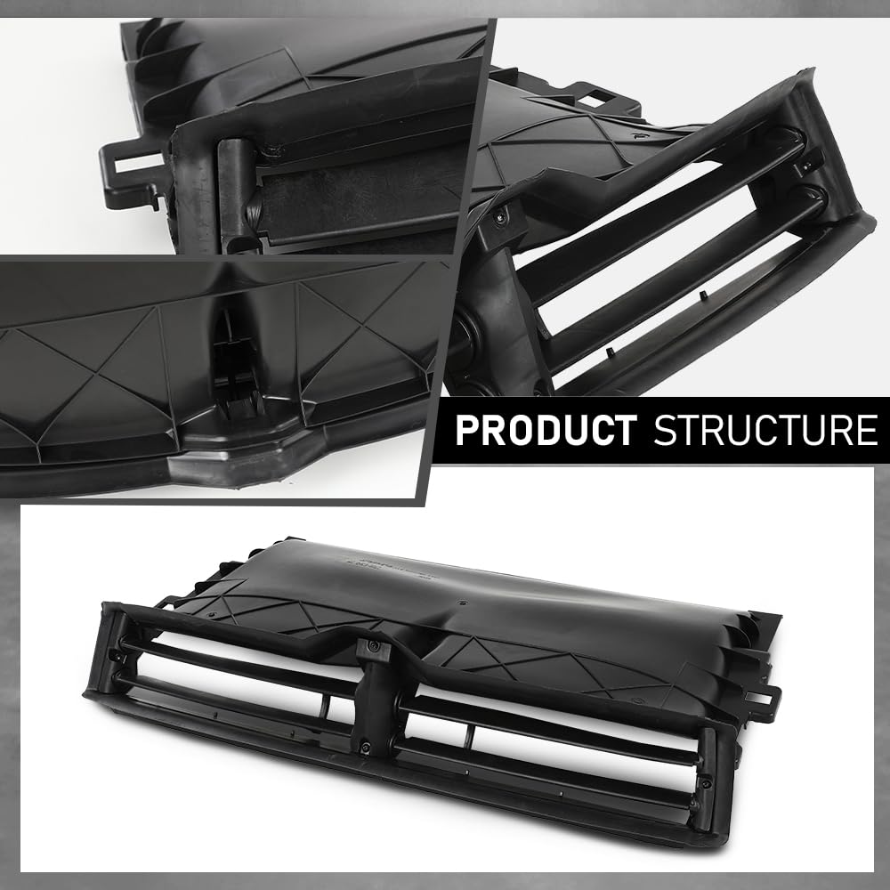 G-PLUS Front Active Grille Grill Shutter w/o Motor Compatible with Tesla Model 3 2017-2020 1076732-00-H, 107673200H