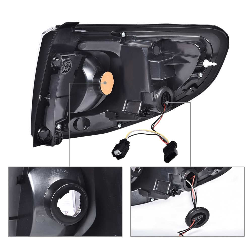 G-PLUS LED Rear Left Tail Light Assembly Compatible with GMC Acadia 2013-2016, Fit GMC Acadia Limited 2017, Left Driver Side Rear Brake Lamp, Clear Lens Red/Black Housing