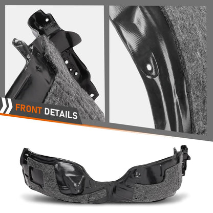 G-PLUS Front Inner Fender Liner Set Compatible with LX ES300h/ ES350 2013-2018 5387506270, 5387533200, 5387606270, 5387633200, LX1248119, LX1248136, LX1249119 Black