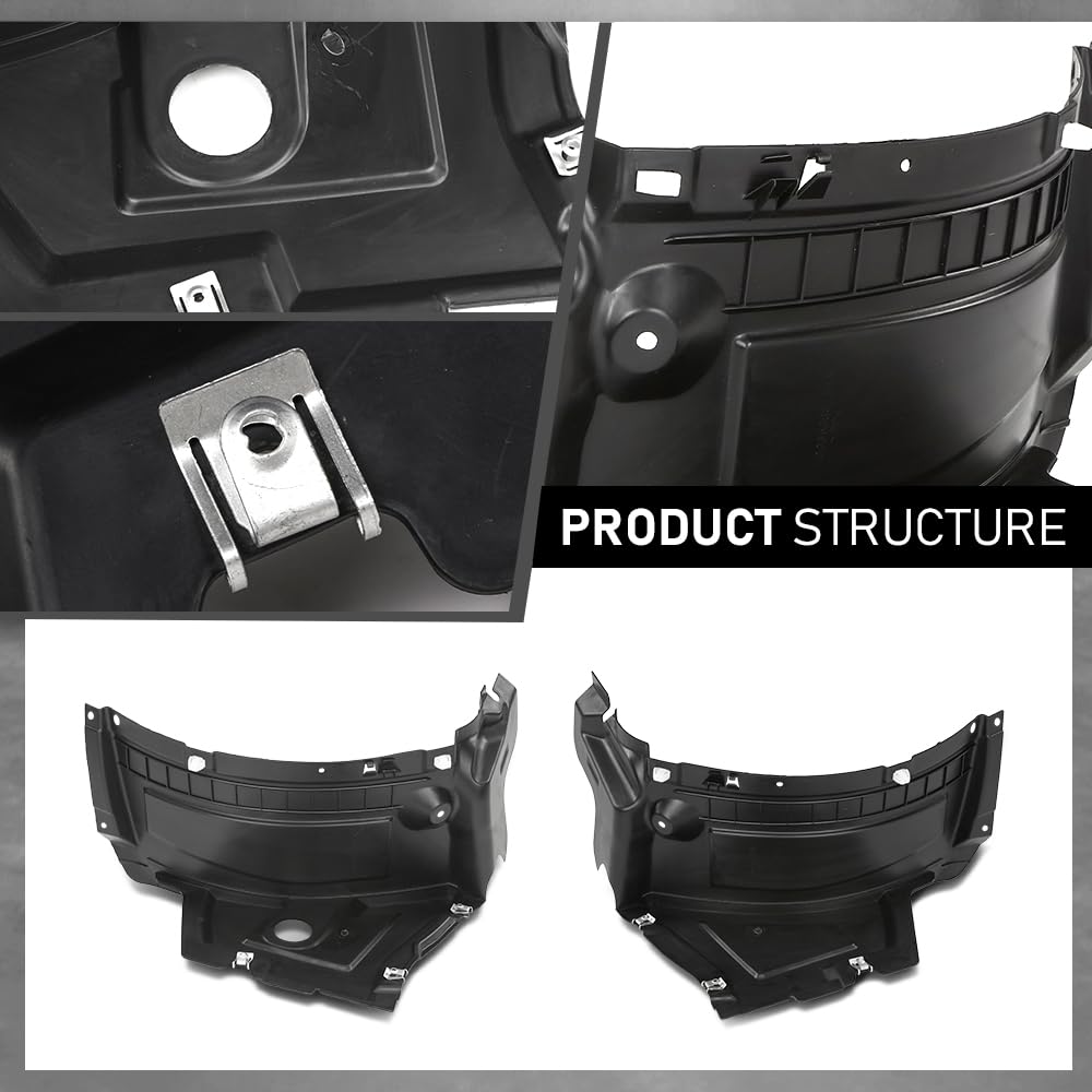 G-PLUS Front Left+Right Side Fender Liners Compatible with Audi A6 S6 2016-2018 4G0853888J, 4G0853887J