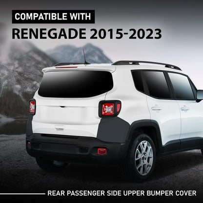 G-PLUS Rear Right Bumper Cover Upper, Compatible with Jeep Renegade 2015-2023, Passenger Side, 6SC03TZZAA, 5VW86TZZAA, 5VW86NKPAA