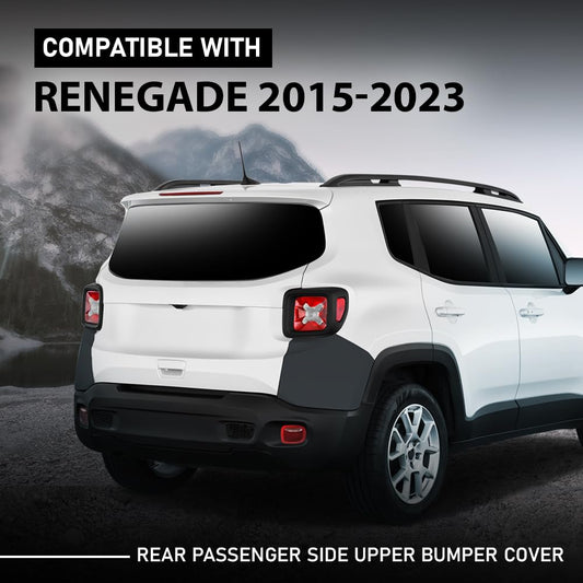 G-PLUS Rear Right Bumper Cover Upper, Compatible with Jeep Renegade 2015-2023, Passenger Side, 6SC03TZZAA, 5VW86TZZAA, 5VW86NKPAA