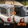 G-PLUS Soft Top With 3 Windows Compatible with Isuzu Rodeo 2000-2002 Fit Isuzu Amigo 1999-2000 Black