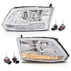 G-PLUS LED Bar Plank Headlights HEADLIGHTS | Fit Dodge Ram 1500 2500 3500 2013-2018 Projector Headlight Clear Lens Clear Housing Clear Reflector CH2503217 55277409AD Bumper Headlamps,faros delanteros Assembly