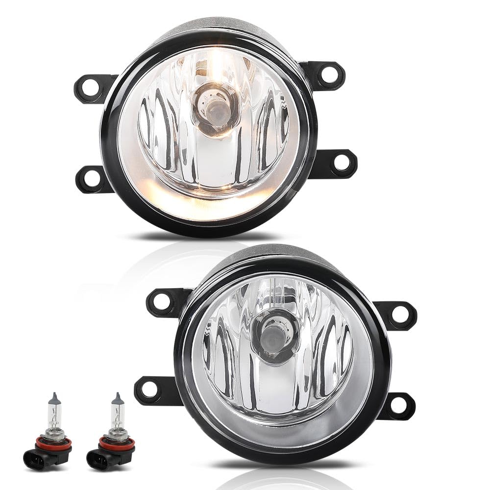 G-PLUS Pair Fog Lights Assembly, Compatible with Toyota 2006-2013/ LX 2008-2013/ Scion xA 2006, Left Driver & Right Passenger Side 2PCS, 812100D041, 812100D042