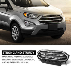 G-PLUS Bumper Grille for Ford Ecosport 2018-2022 Chrome Black Additional Angle