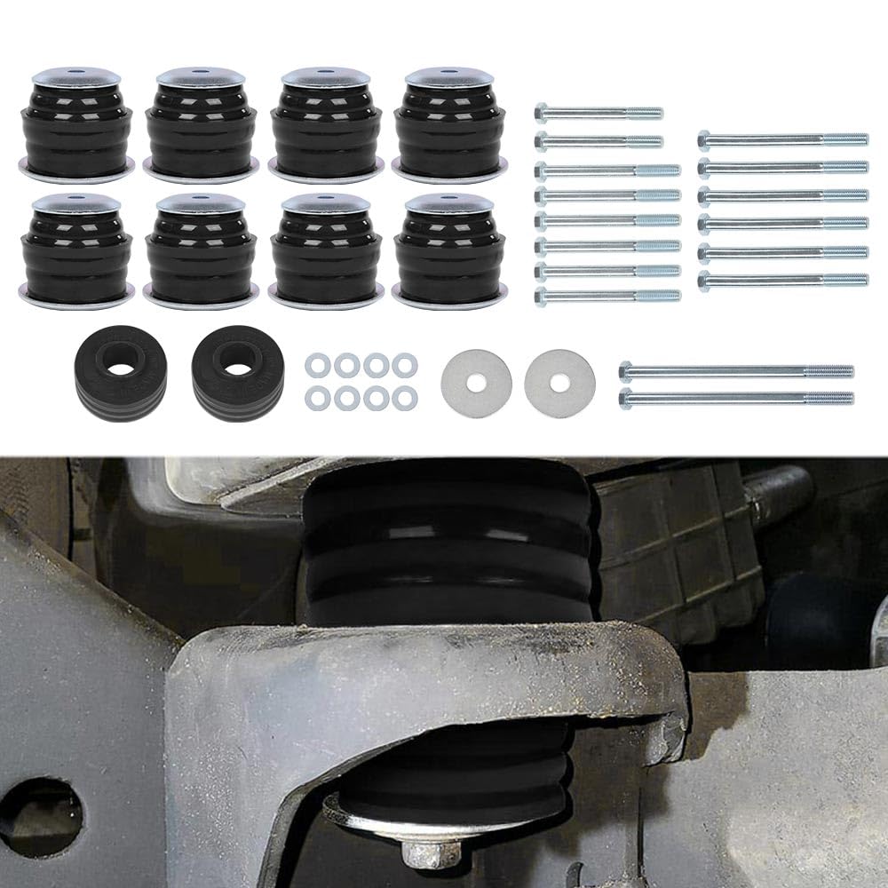G-PLUS 8PCS Body Cab Mount Bushings Compatible with Ford F250 F350 Super Duty 2008-2016 2WD & 4WD KF04060BK, Black