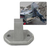 G-PLUS Motor Toter Stud w/Holes Fit Marine Tracker Silver