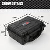 G-PLUS Graded Card Storage Box Compatible with BGS PSA SGC FGS Weatherproof Graded Sports Trading Cards(Large, Black)