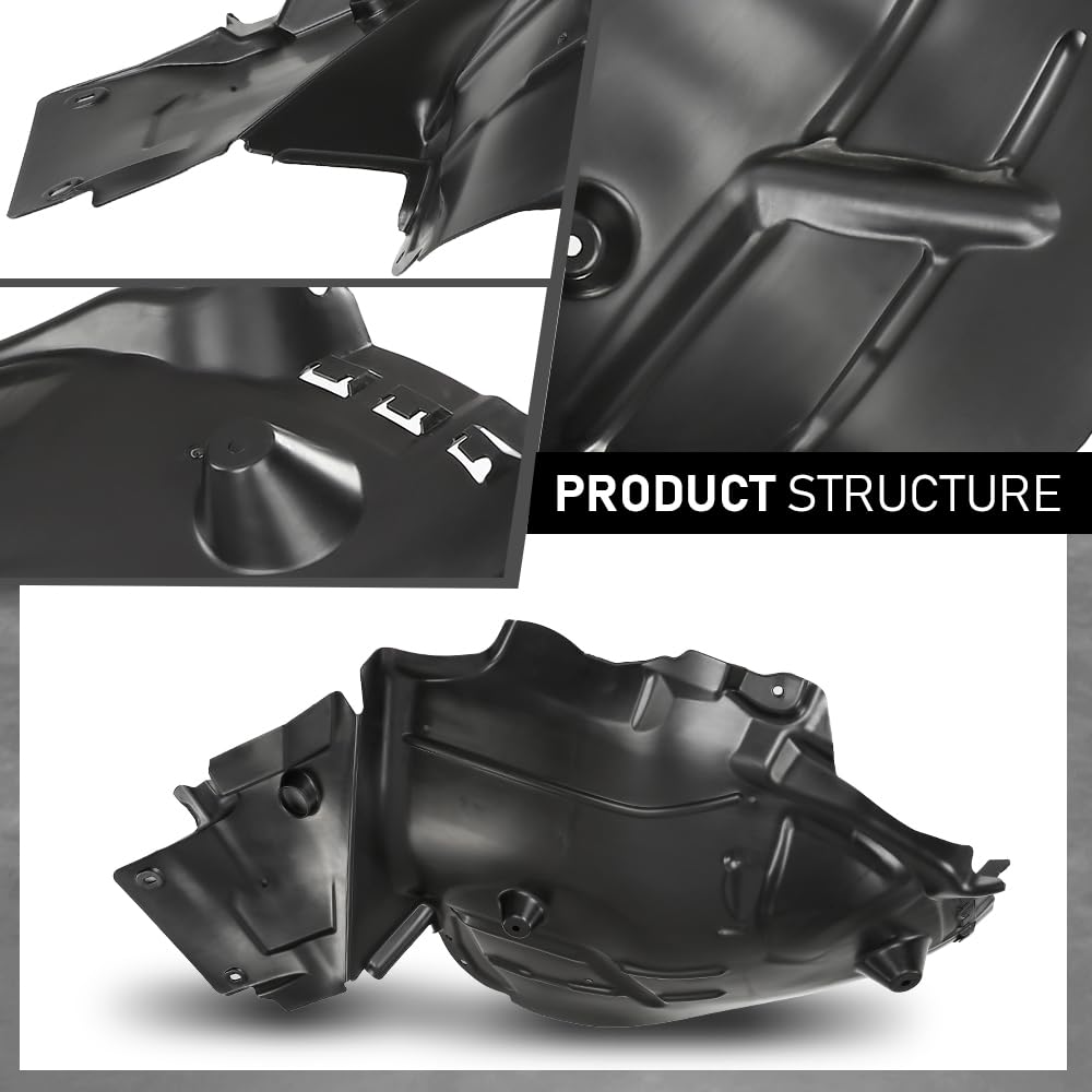 G-PLUS Rear Right Fender Liner Inner Assembly, Compatible with 2015-2017 Benz C300/ 2017 C43 AMG/ 2016-2017 Benz C63, Passenger Side, 205691280064, MB1249192